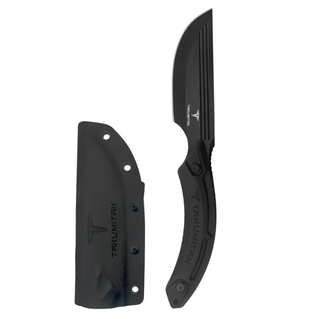 Takumitak Hunter Fixed Blade Knife 4.5in D2 Straight Back G10 Handle Black