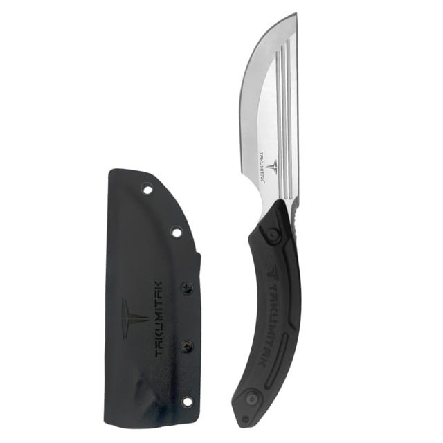 Takumitak Hunter Fixed Blade Knife 4.5in D2 Straight Back G10 Handle Silver