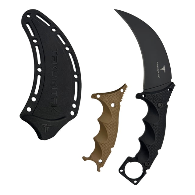 Takumitak Midnight Fixed Blade Knife 4.75 in Blade 3cr13 Black