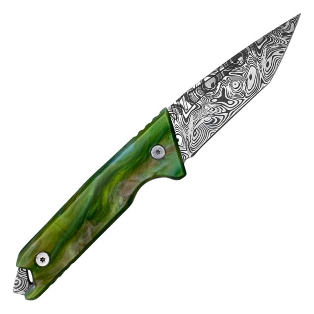 Takumitak Takumitak Bloodstrike Fixed Blade Knife 4in 3cr13 Blade Tanto Blade Pakkawood Green