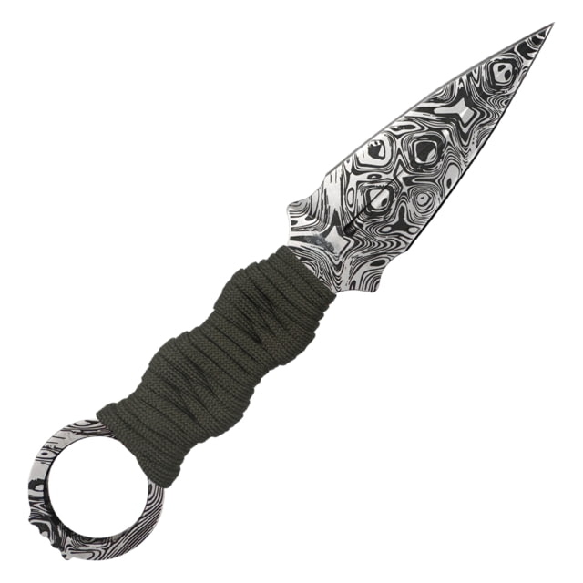 Takumitak Takumitak Defender Fixed Blade Knife 4.1in 3cr13 Blade Spear Point Blade 550LB Paracord Wrapped Green