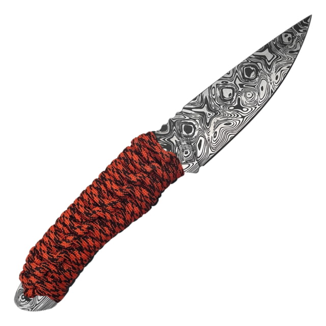 Takumitak Nighthawk Fixed Blade Knife 4.25in 3cr13 Blade Drop Point Blade 550LB Paracord Wrapped Orange