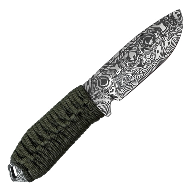 Takumitak Takumitak Takumi Fixed Blade Knife 4.5in 3cr13 Blade Drop Point Blade 550LB Paracord Wrapped Green
