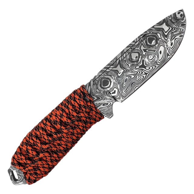 Takumitak Takumi Fixed Blade Knife 4.5in 3cr13 Blade Drop Point Blade 550LB Paracord Wrapped Orange