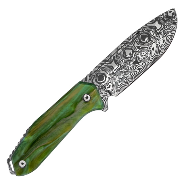 Takumitak Takumi Fixed Blade Knife 4.5in 3cr13 Blade Drop Point Blade Glow Resin Green