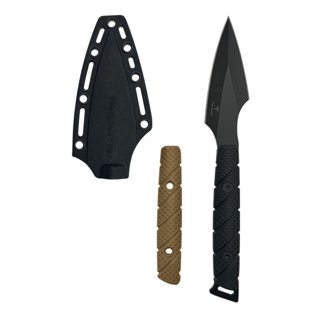 Takumitak Twisted Fixed Blade Knife 4 in Blade 3cr13 Black