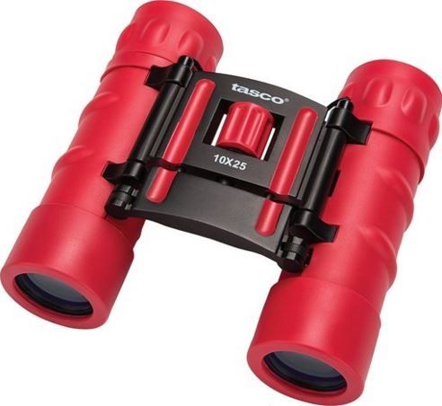 Tasco Roof Prism Binoculars 10x25 Red Box