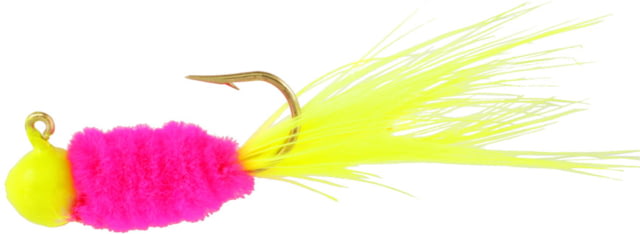 Team Crappie Slab Caller Jig 1/16 oz Chartreuse/Pink Electric Chicken 3/Pack
