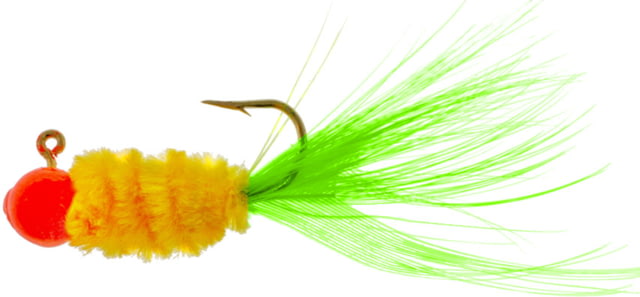 Team Crappie Slab Caller Jig 1/16 oz Orange/Yellow/Lime Fake Bait 3/Pack