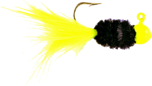 Team Crappie Slab Caller Jig 1/32 oz Chartreuse/Black Classic 3/Pack