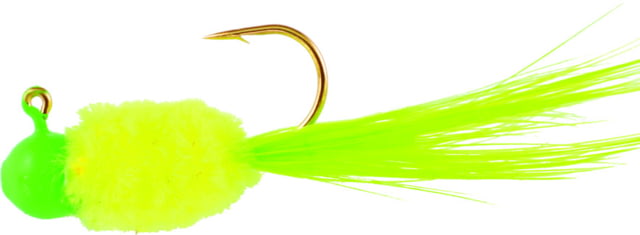 Team Crappie Slab Caller Jig 1/32 oz Chartreuse/Lime Parrot Head 3/Pack