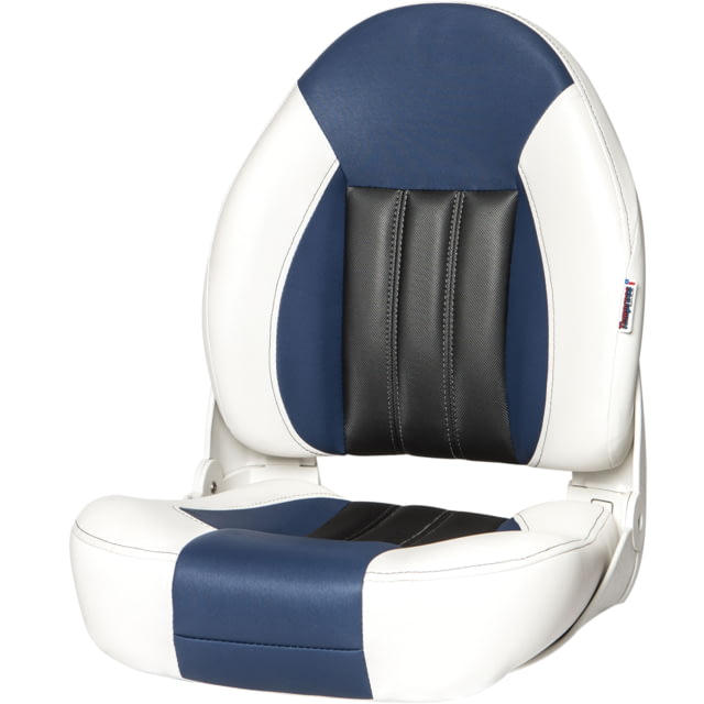 Tempress Probax High Back Orthopedic Boat Seat White/Blue/Carbon