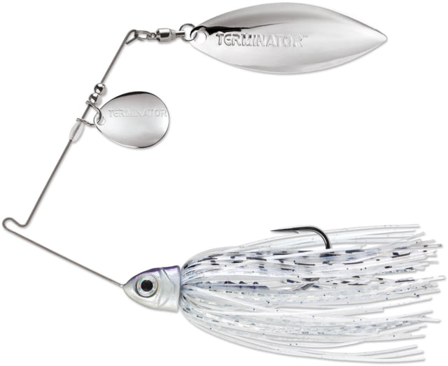 Terminator Pro Series Colorado/Willow Blade Spinnerbait 1/2oz 1 Piece Nickel/Silver Shiner