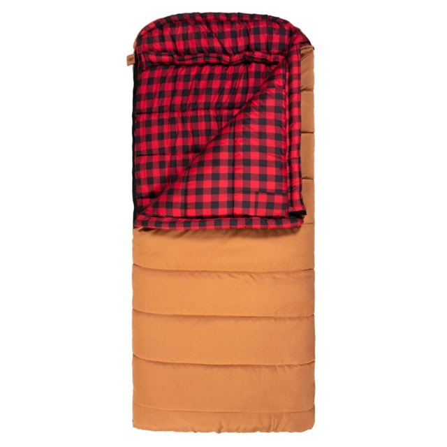 TETON Sports Bridger -35 F Canvas Sleeping Bag with Cotton Flannel Lining Pecan/Fox Long