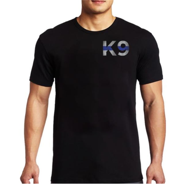 Thin Blue Line Men's T-shirt - K9 Black