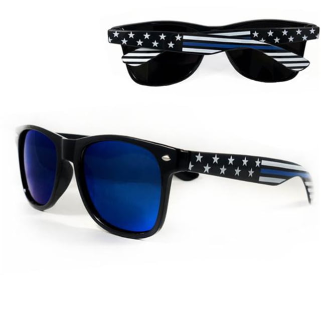 Thin Blue Line Sunglasses - American Flag Wide Frame