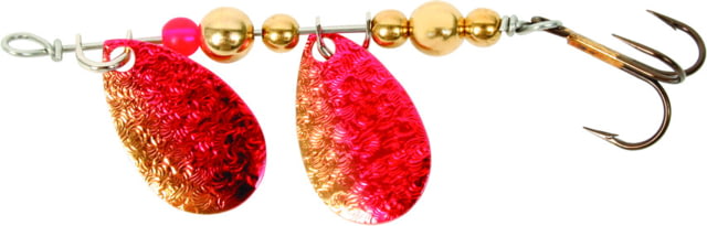Thomas Fishing Lures Double Spinn In-Line Spinner 1 3/4in 1/5 oz Gold/Red