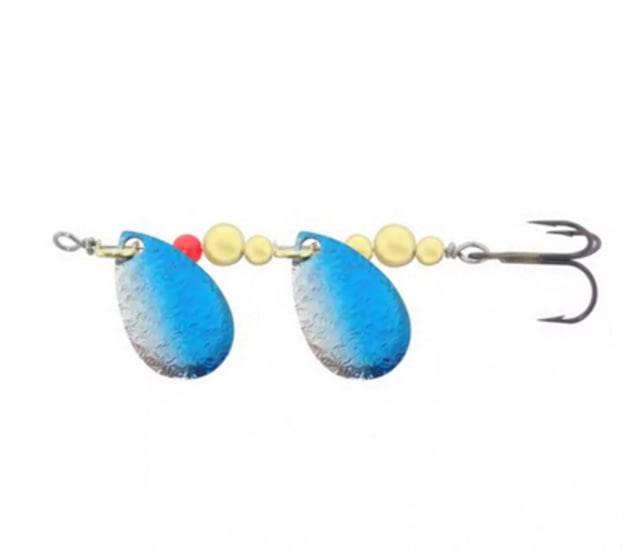 Thomas Fishing Lures Double Spinn In-Line Spinner 1 3/4in 1/5 oz Nickel/Blue