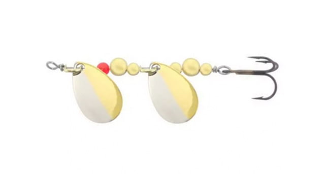 Thomas Fishing Lures Double Spinn In-Line Spinner 1 3/4in 1/5 oz Nickel/Gold