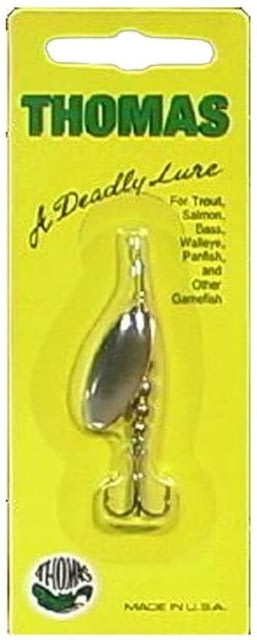 Thomas Fishing Lures E.P. Spinn In-Line Spinner 1 3/8in 1/8 oz Nickel/Gold