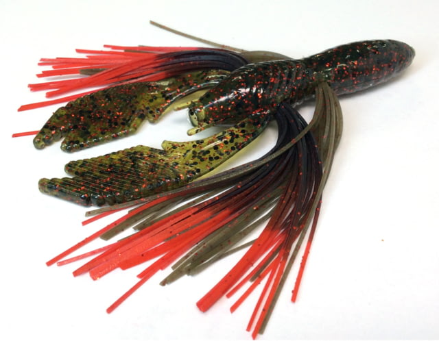 Tightlines UV Hy-Brid Craw - Rattling Watermelon Red With Red Tip 4in