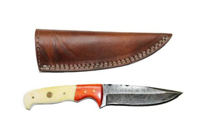 Titan Damascus Fixed Blade Knife 7in TD-106