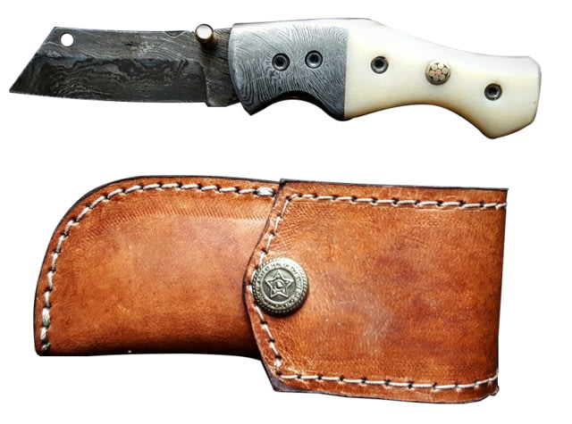 Titan Damascus Steel Folding EDC Knife 4.5in  TFK-7