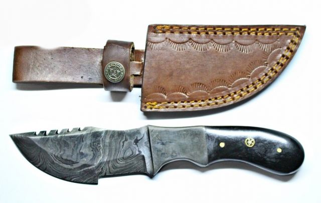 Titan Damascus Steel Fixed Blade Compact Tracker Knife 8in TD-085