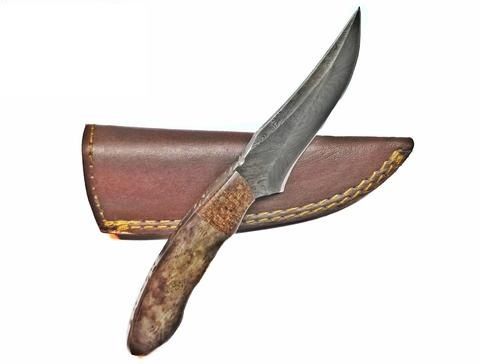 Titan Damascus Skinning Knife by Titan TD-171 7.3in