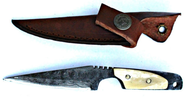Titan Damascus Steel Fixed Blade Neck Knife 6in TD-035