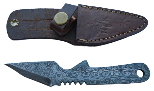 Titan Damascus Steel Fixed 6in Blade Knife TD-036