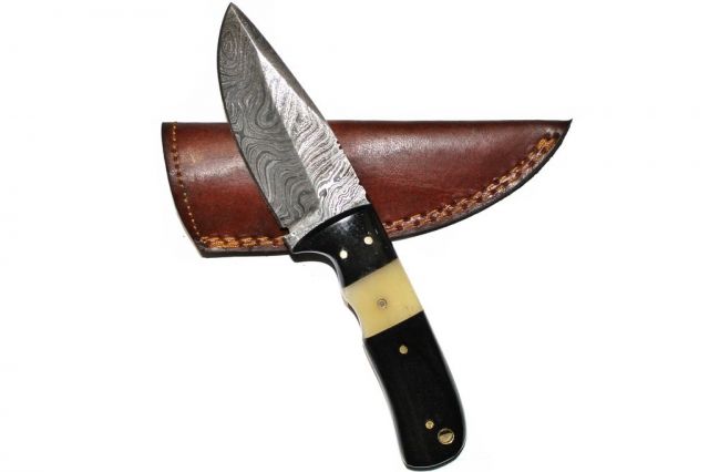 Titan Damascus Steel Fixed Knife 8in TD-048