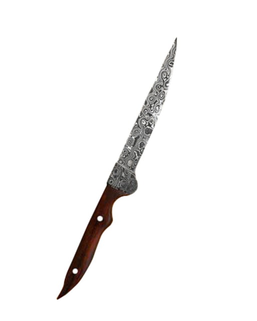 Titan International Knives Damascus Custom Handmade Full Tang Rosewood Handle Steel Hunting Knife 8 inch