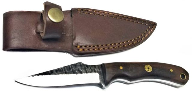 Titan International Knives Fixed Blade Knife 4in Carbon Steel Wharncliffe RoseWood