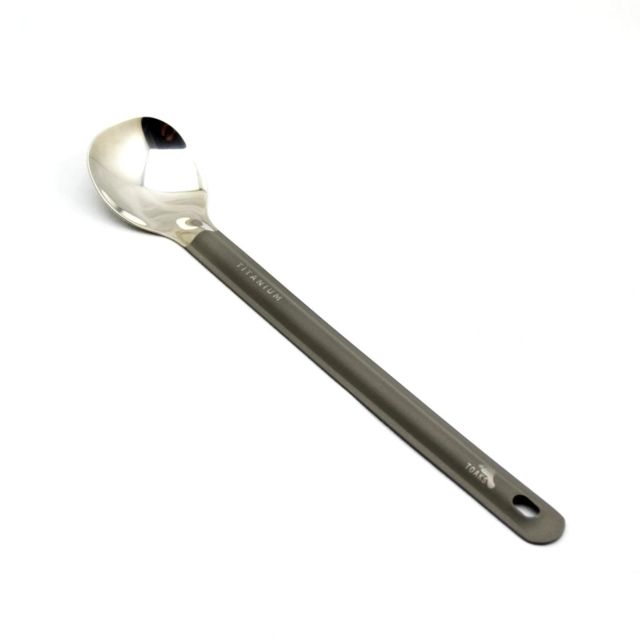 TOAKS Titanium Long Spoon w/Polished Bowl Grey