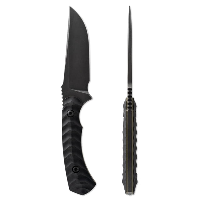 Toor Knives Brauler Fixed Blade Knife 3.875in CPM Cru-Wear Drop Point G10 Handle Bomber Black Black Hydro Static Brauler - Bomber Black