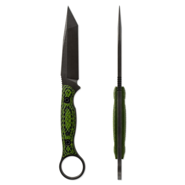 Toor Knives Dealer Exclusive Phosphor Green Serpent Fixed Blade Knife 3.75in Steel CPM3V G10 Handle
