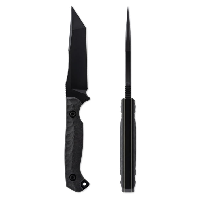 Toor Knives Krypteia T Fixed Blade Knife 4in CPM M4 Steel G10 Handle SoCom Black Black Hydro Static Krypteia T - SoCom Black