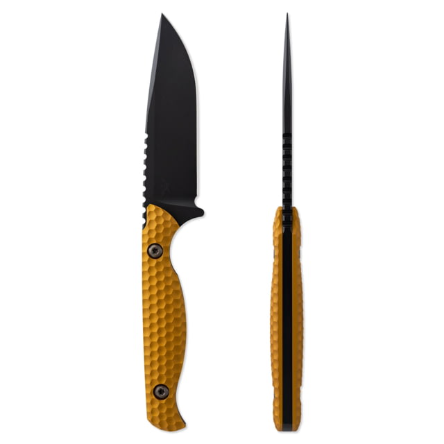 Toor Knives Mutiny Fixed Blade Knife 4.0 in CPM 154 Aluminum 7075 Bounty Gold Mutiny-Bounty Gold
