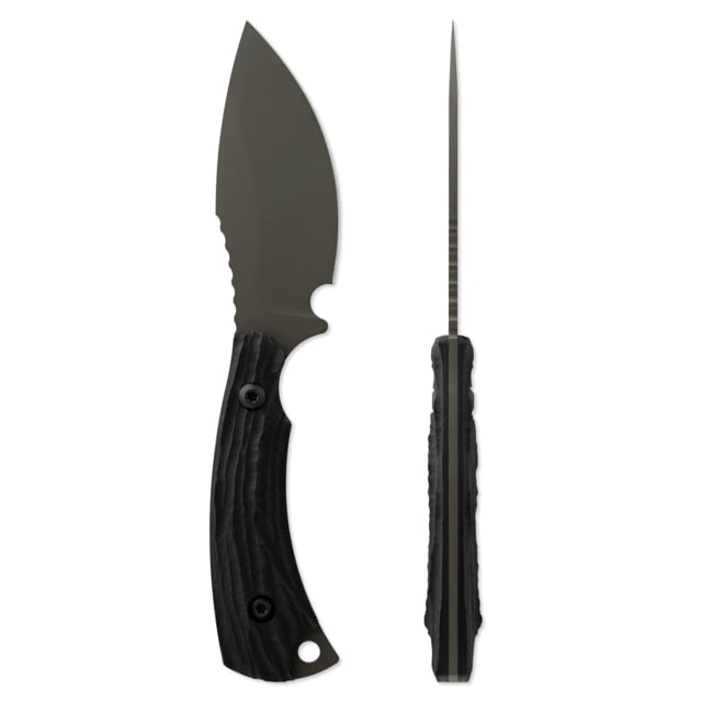 Toor Knives Vellum Fixed Blade Knife 3.5in CPM 154 Ebony Handle Spanish Moss Vellum-Spanish Moss
