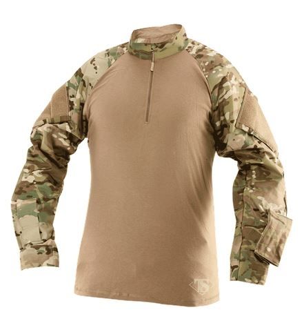 TRU-SPEC 1/4 Zip Tactical Response Shirt - Men's Medium Long Multicam/Coyote