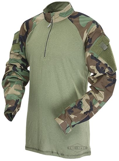 Tru-Spec TRU-SPEC 1/4 Zip Tactical Response Combat Shirt - Men's Woodland SR 2545003
