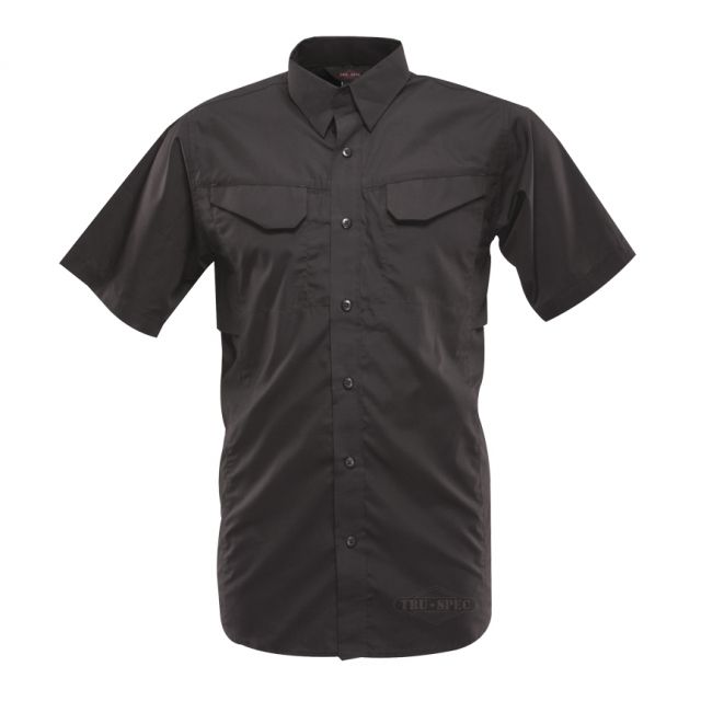 Tru-Spec 24-7 Ultralight Short Sleeve Field Shirt Black Extra Small