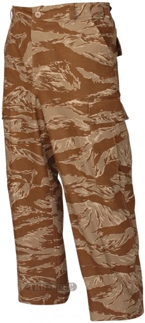 TRU-SPEC BDU Pants Cotton Ripstop - Men's Original Desert Tiger Stripe Waist Extra Small Regular