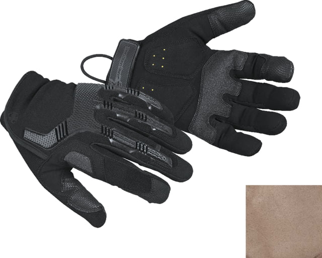 TRU-SPEC Impact Rubber Knuckle Gloves - Mens Tan Large