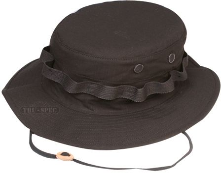 Tru-Spec Military Boonie TRU Black WITH LOOPS 7