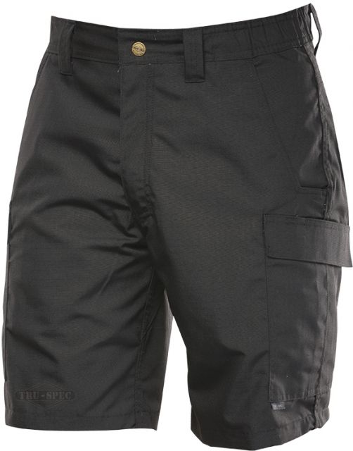 Tru-Spec Simply Tactical Black Poly Cotton Rip Stop Shorts with Cargo Pocket 38