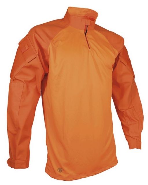 Tru-Spec Tru-Spec Tru Short Sleeve 1/4 Zip Combat Shirt - Men's Extra Small Regular Orange 2597002