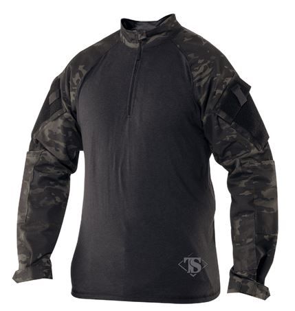 Tru-Spec TRU-SPEC 1/4 Zip Tactical Response Combat Shirt - Men's Multicam Black XLL 2539026