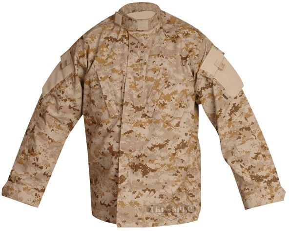 Tru-Spec Tactical Response Uniform Shirt - Men's 65/35 Poly/Cotton Rip Stop Desert Digital Extra Small Regular